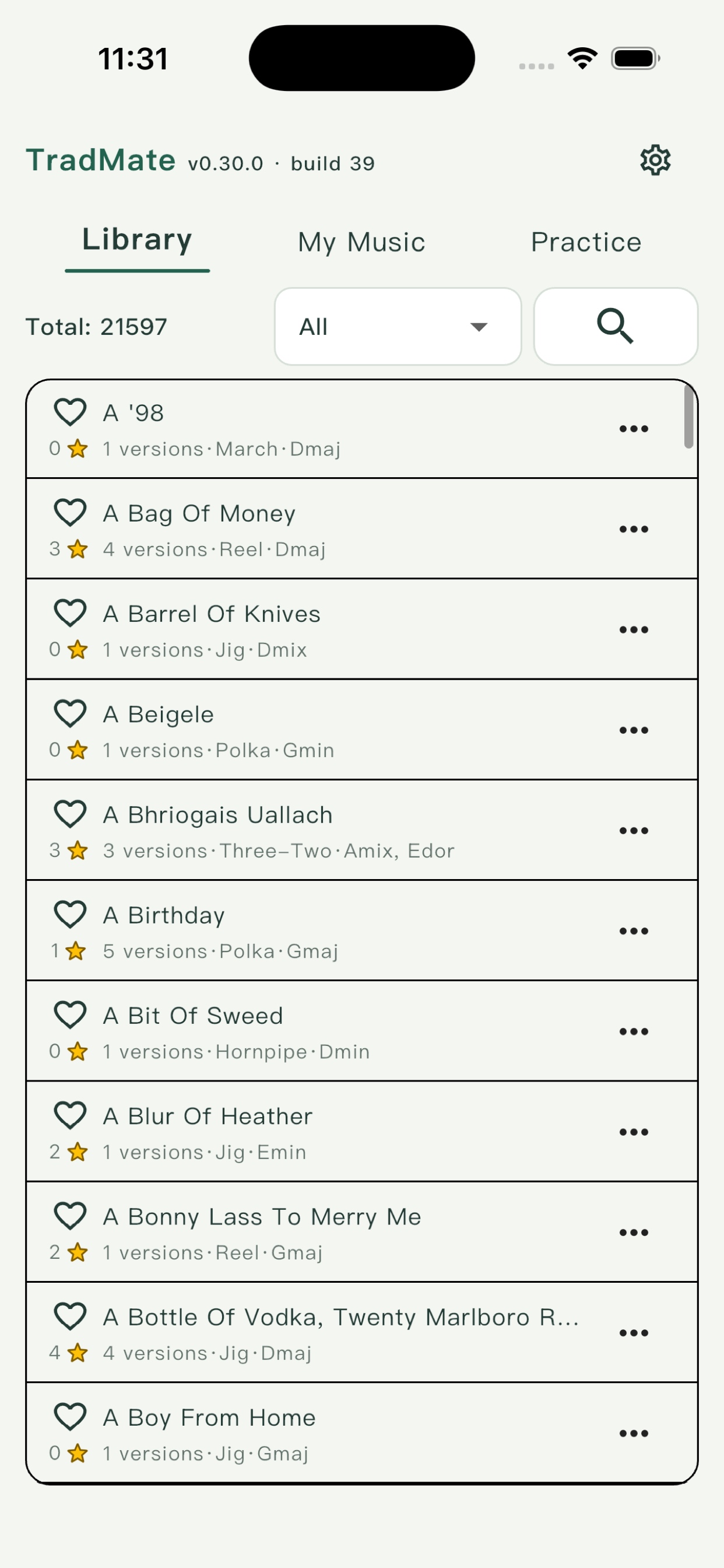 TradMate: Local tune library
