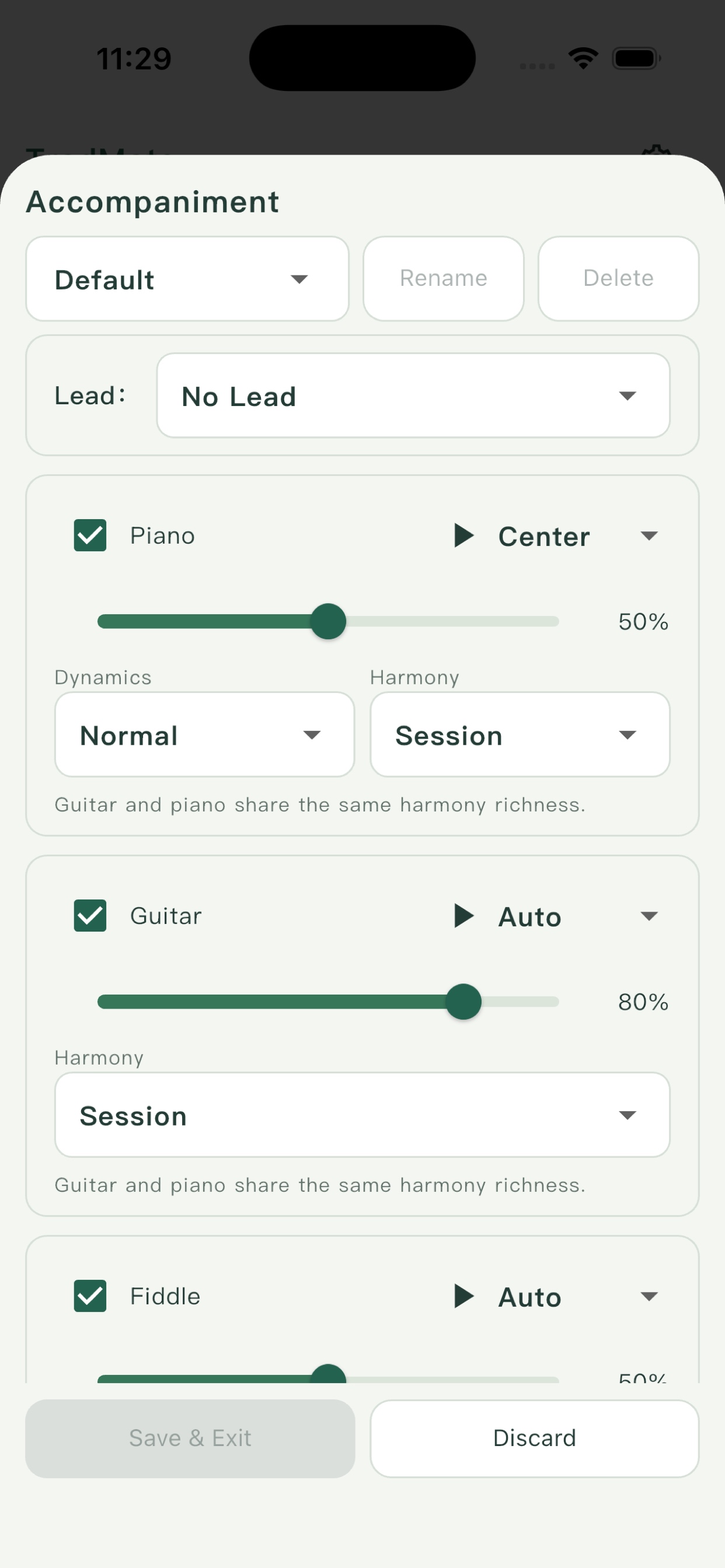 TradMate: Shape the accompaniment